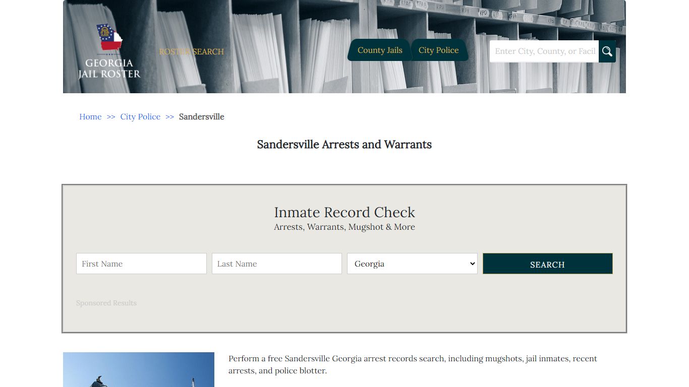Sandersville Arrests and Warrants | Georgia Jail Inmate Search